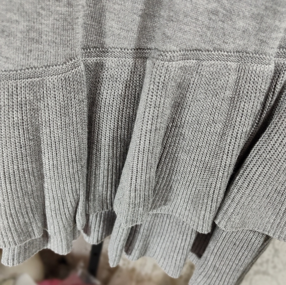 The Limited Light Gray Ruffled Sweater - Picture 3 of 4